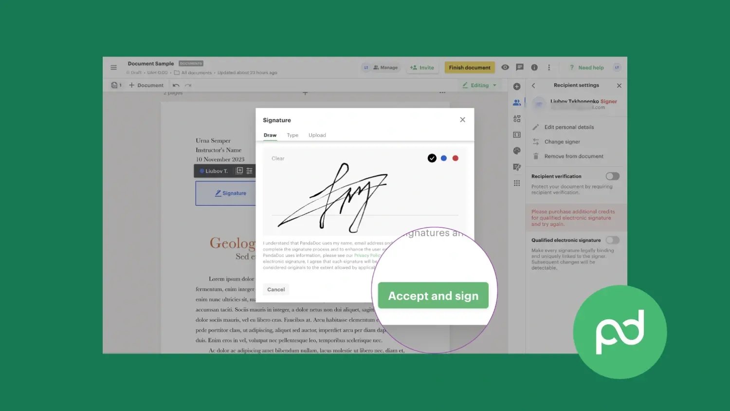 5 Best electronic signature software for enterprise teams_PandaDoc