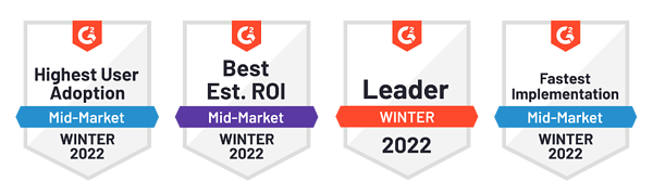 Digital Sales Room G2 Badges for GetAccept