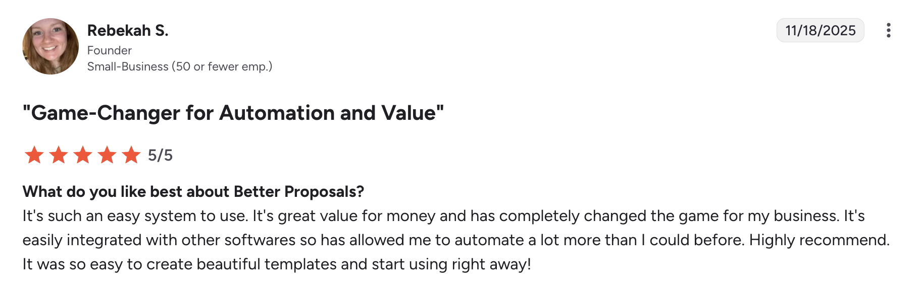 Better Proposals Review