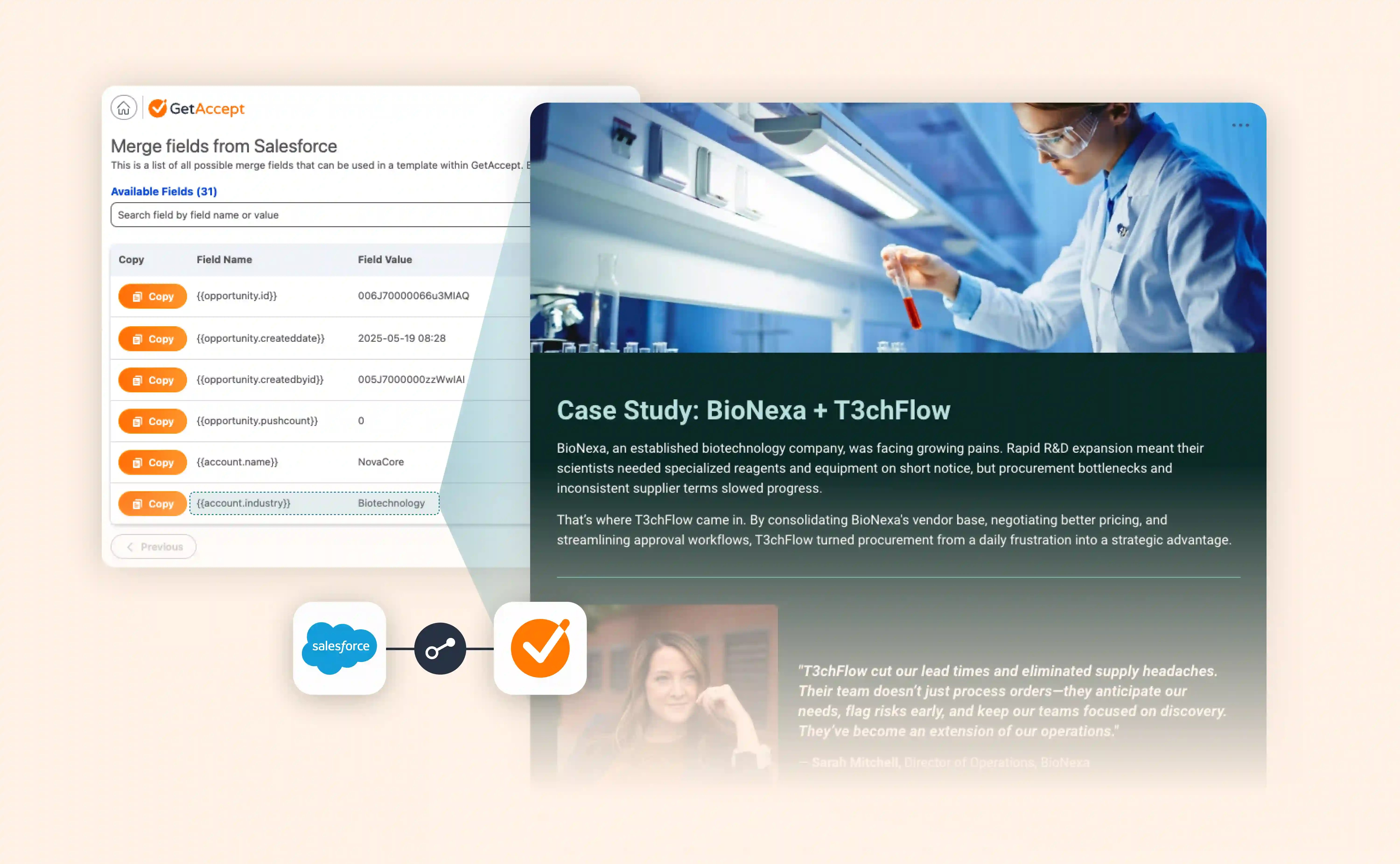 Show the right contract content based on your Salesforce data