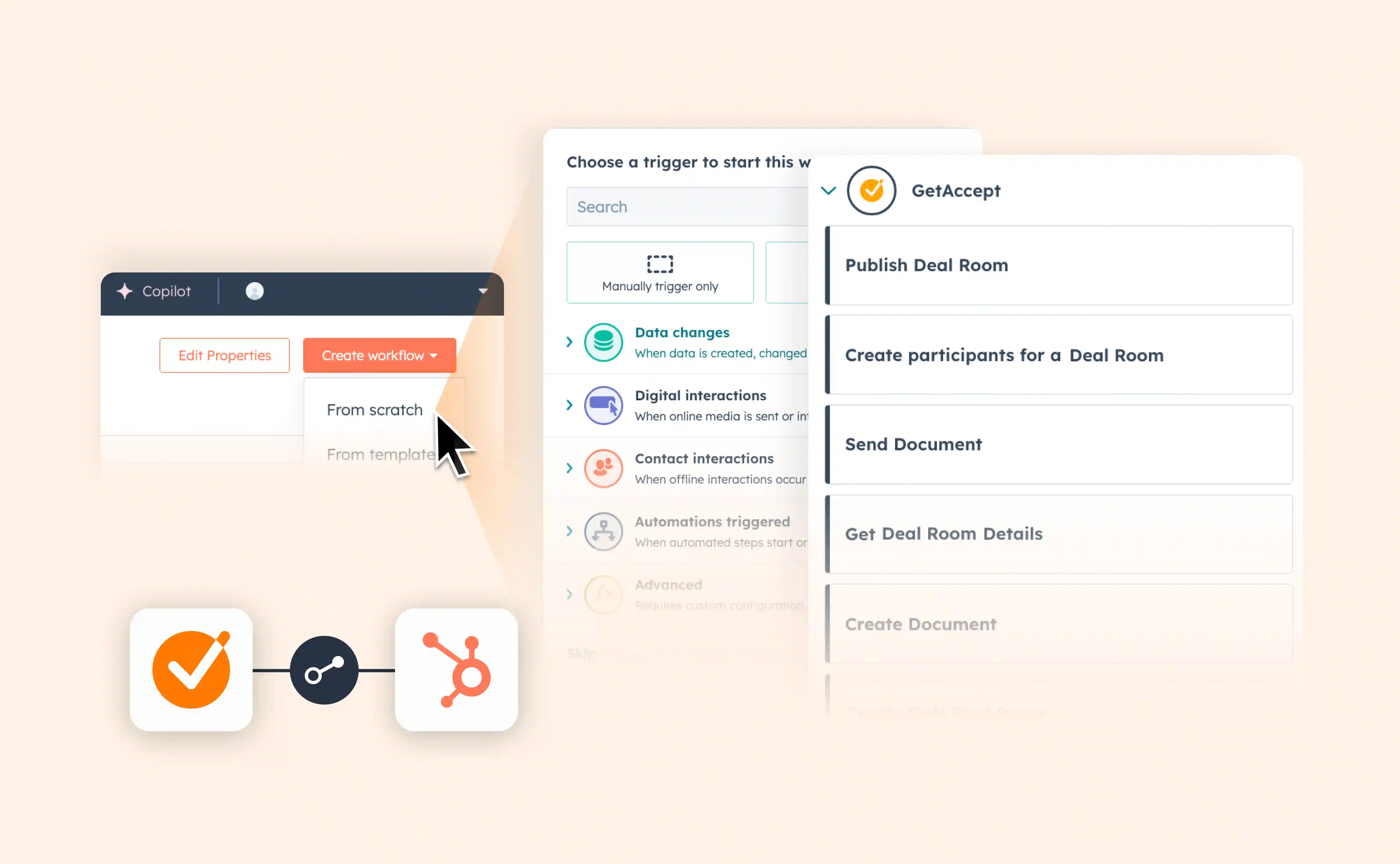 Automate Deal Room creation and publishing with HubSpot Workflows