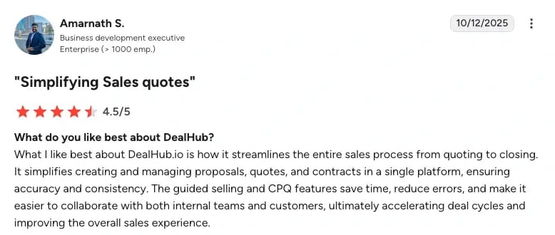 DealHub review - G2 B
