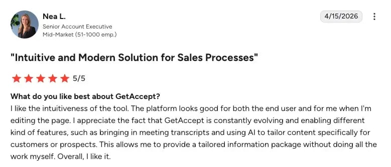 GetAccept review - G2 B