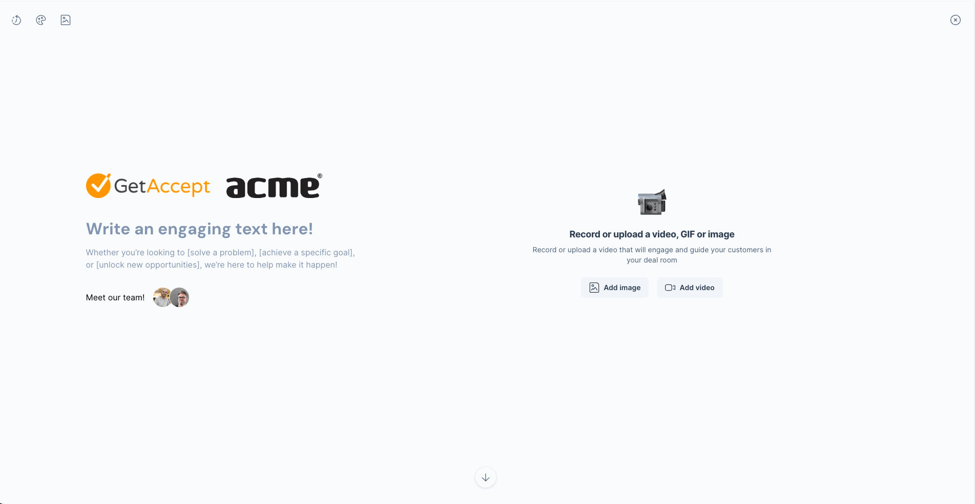 Hero section customization