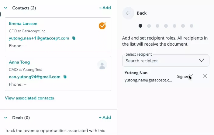 Hubspot internal and external approval roles
