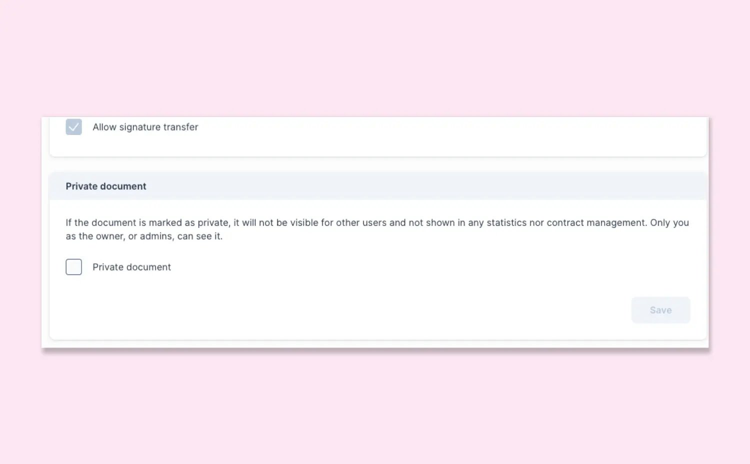 Change a document setting to 