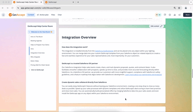 Collaborate and interact with your Deal Room participants using comments