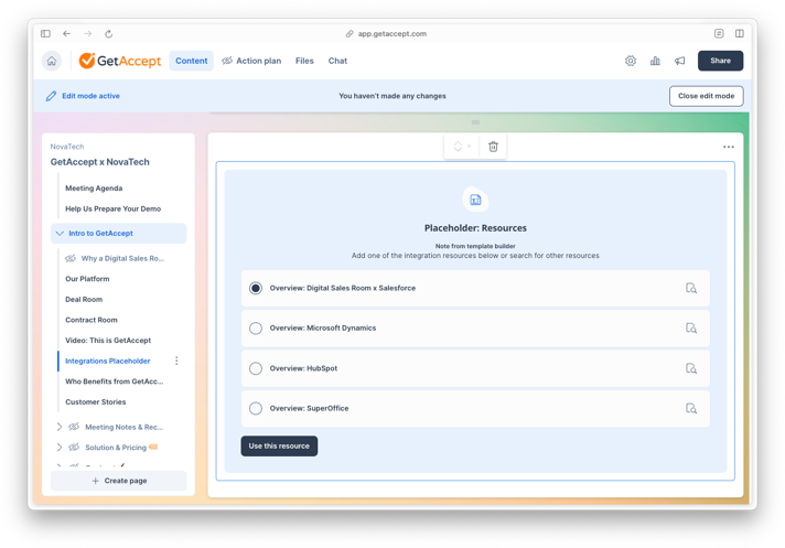 Work more efficiently with your Deal Room content