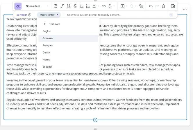 Translate text with GetAccept AI