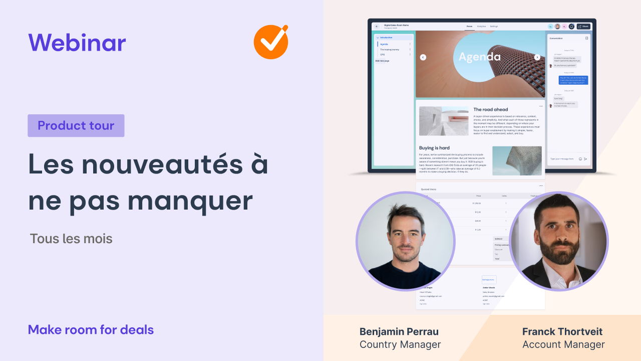 PRODUCT TOUR #3 : Deal Room - Les nouveautés