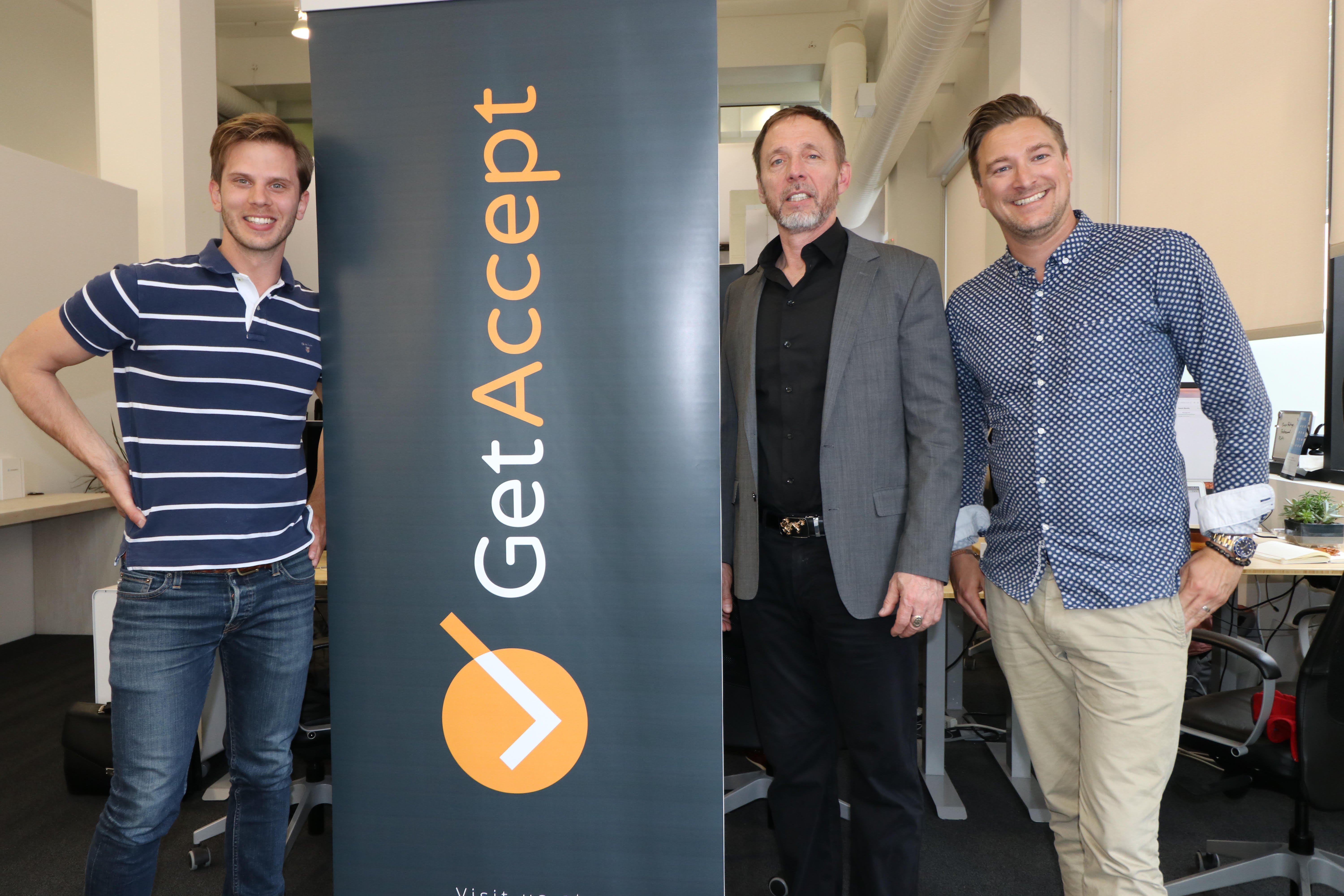 Chris Voss, Samir Smajic, Mathias Thulin at GetAccept
