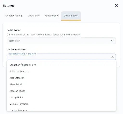 collaborators within a deal room
