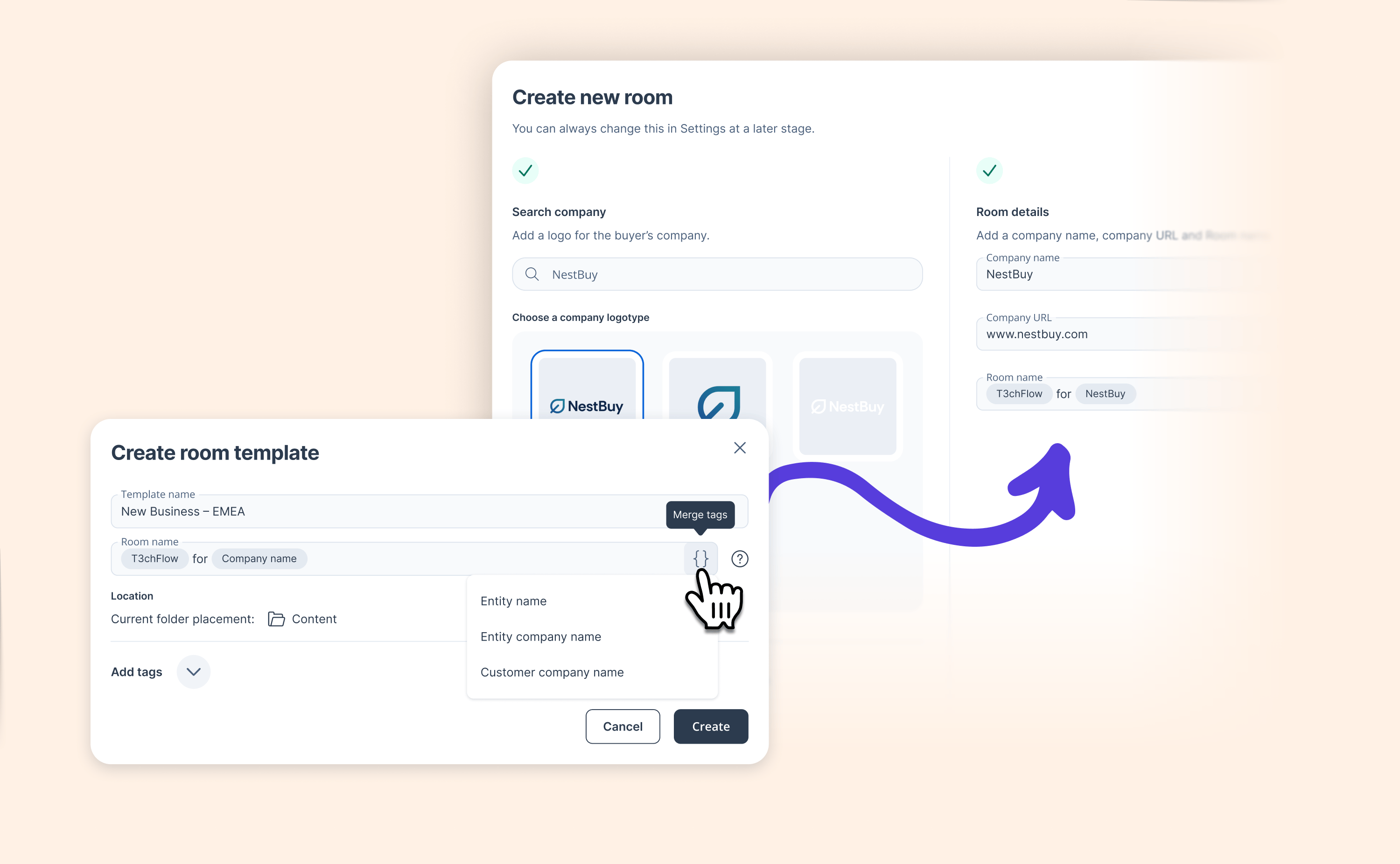 Smarter Deal Room naming with dynamic company details