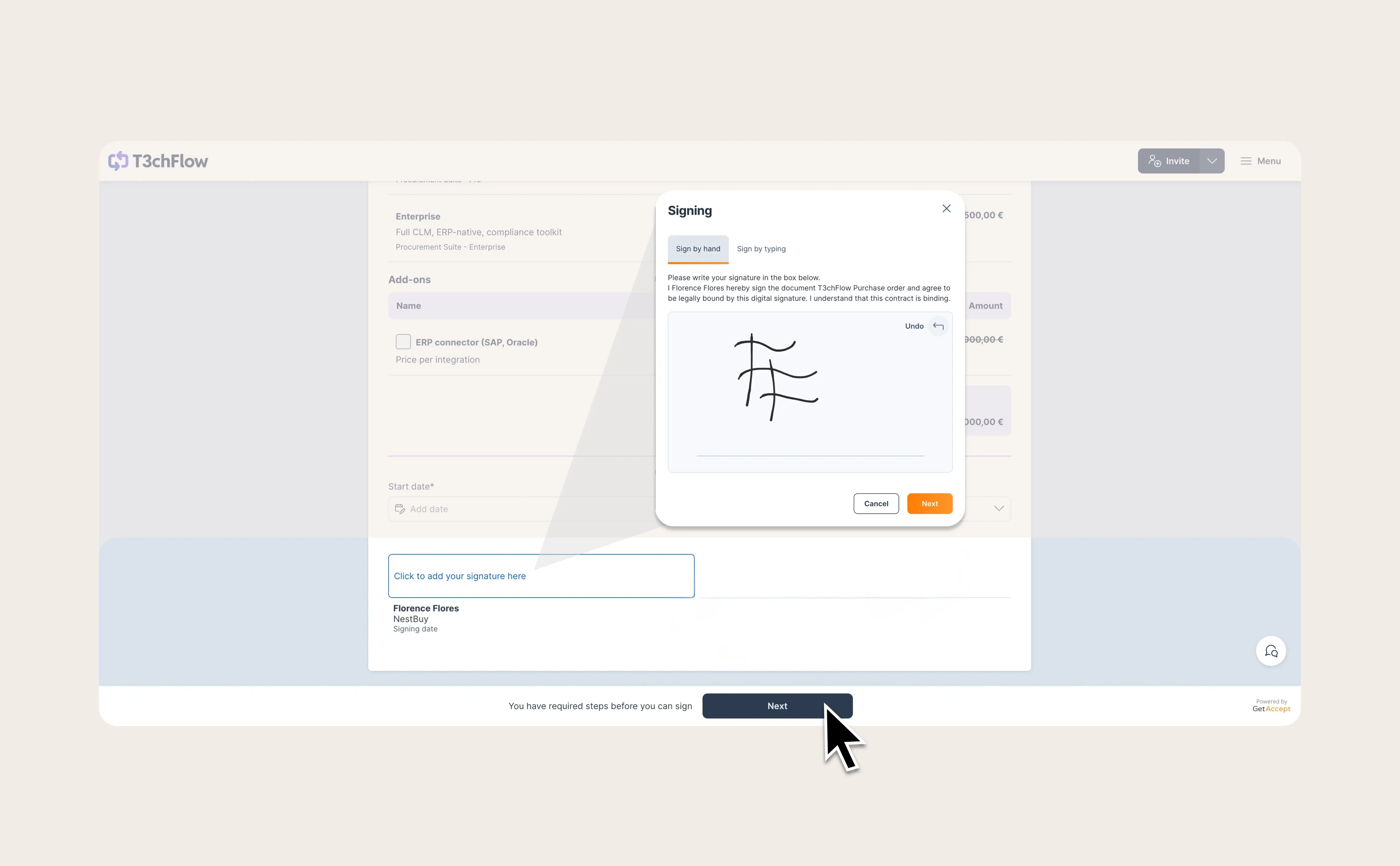 A clearer signing flow for contracts with multiple signature fields