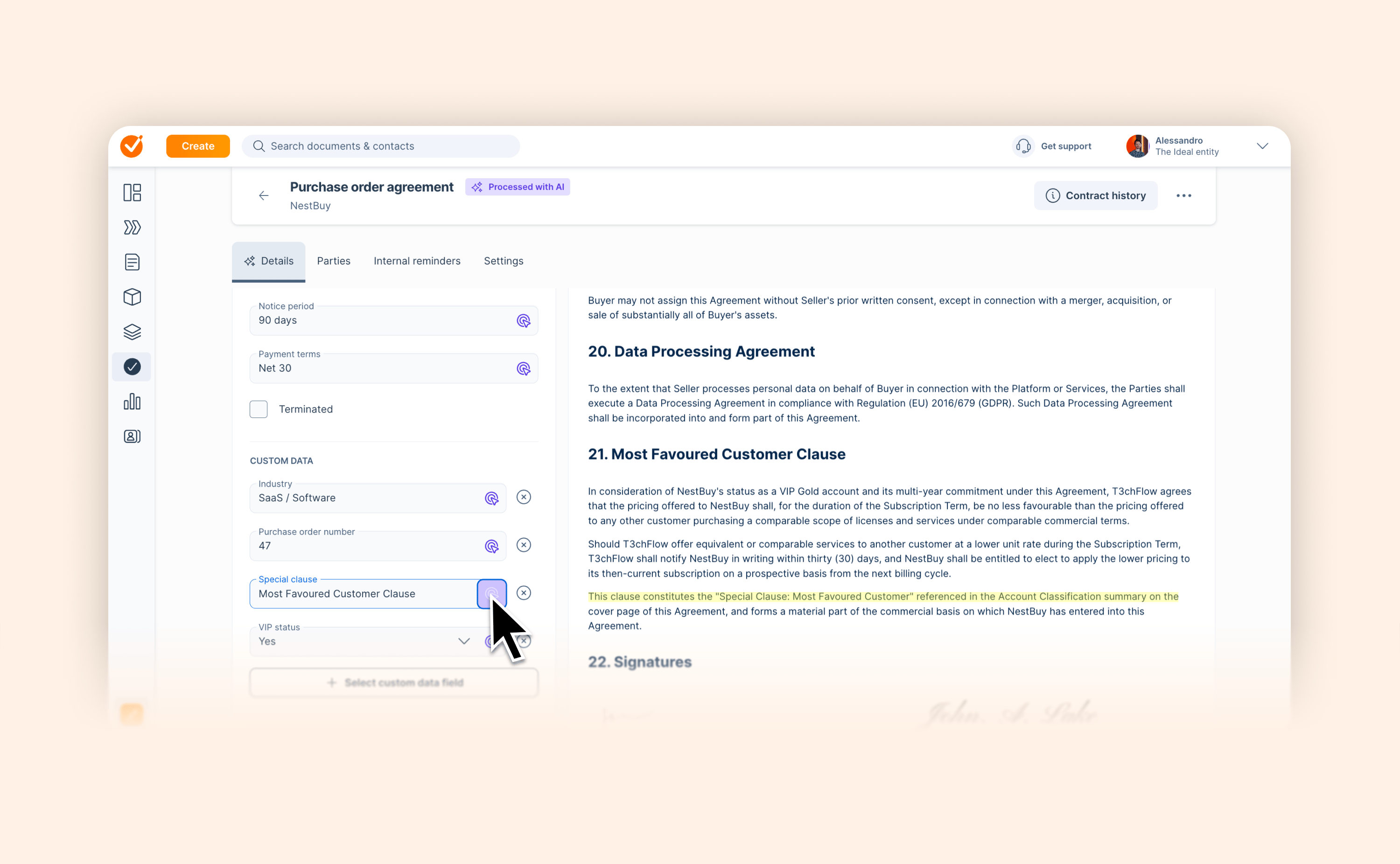 AI Contract Management now extracts the data that matters to your business