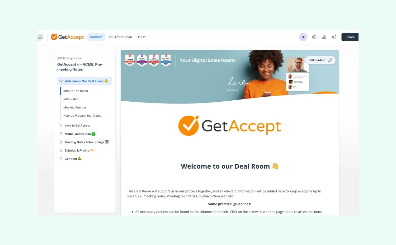 Deal Room is now available in Upsales CRM