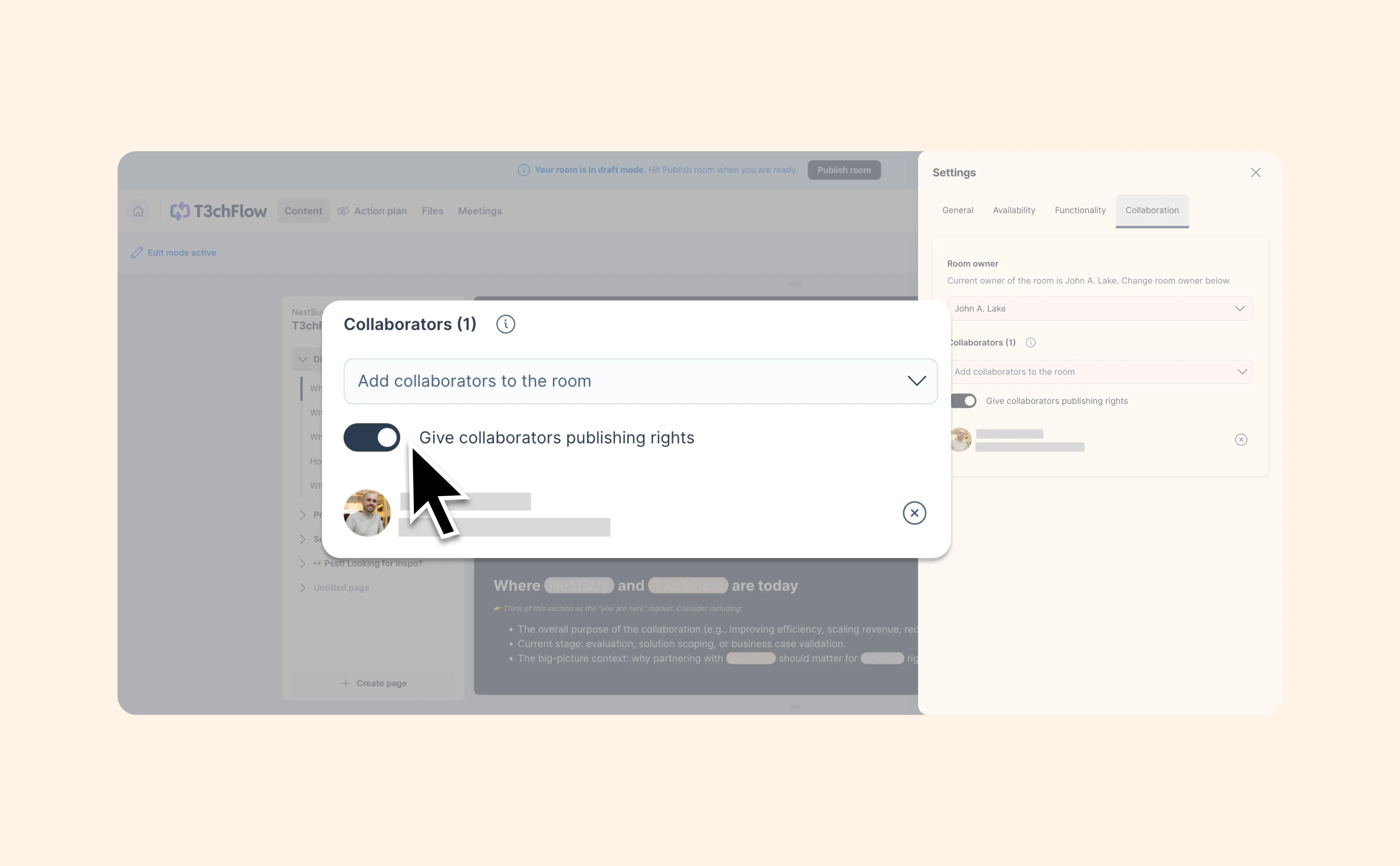 Collaborators can now publish Deal Rooms