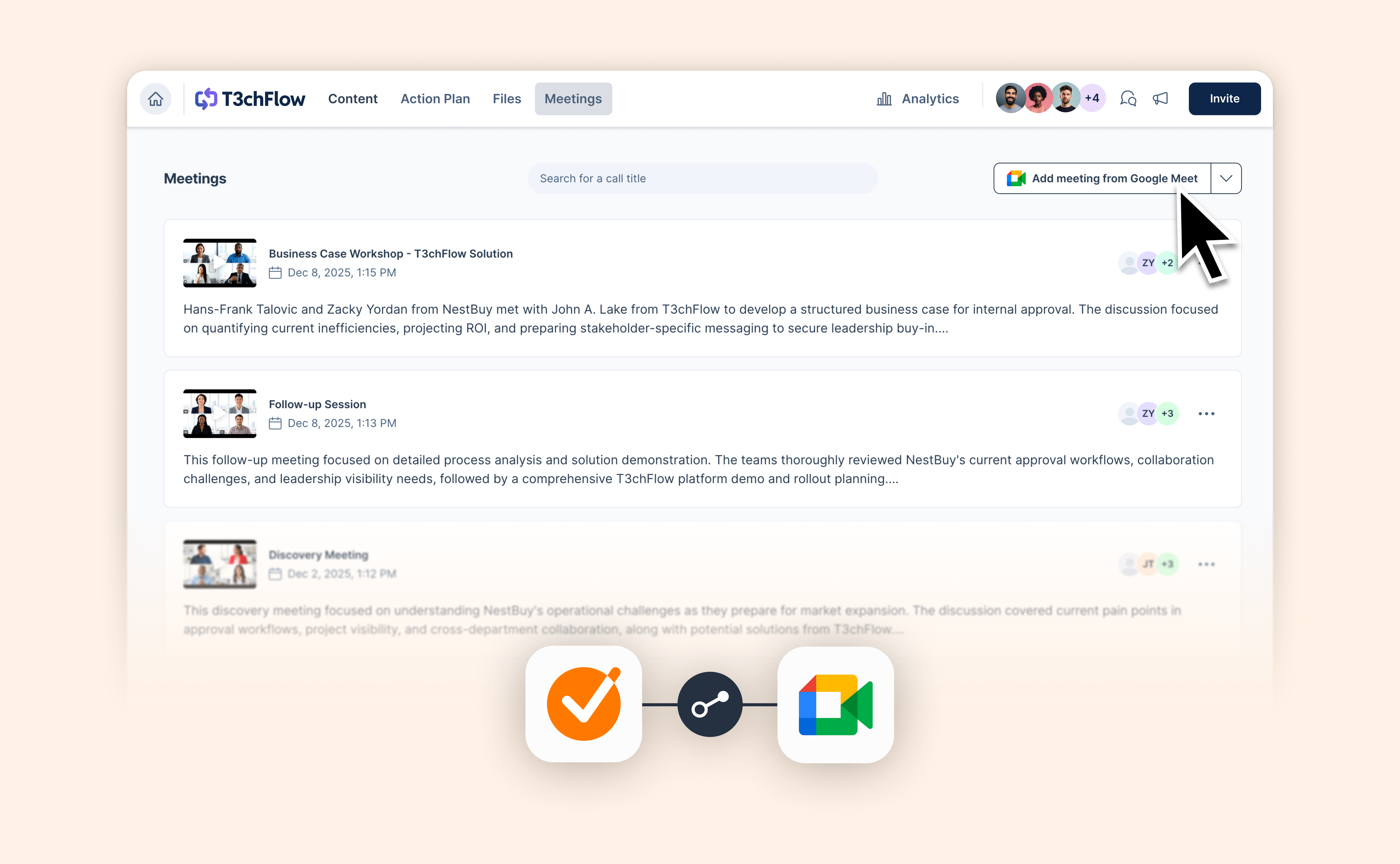 Bring Google Meet transcripts into GetAccept