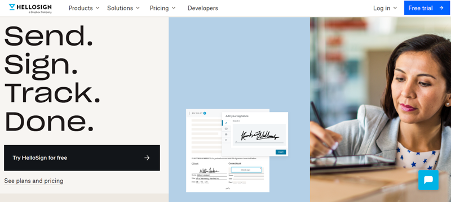 HelloSign website