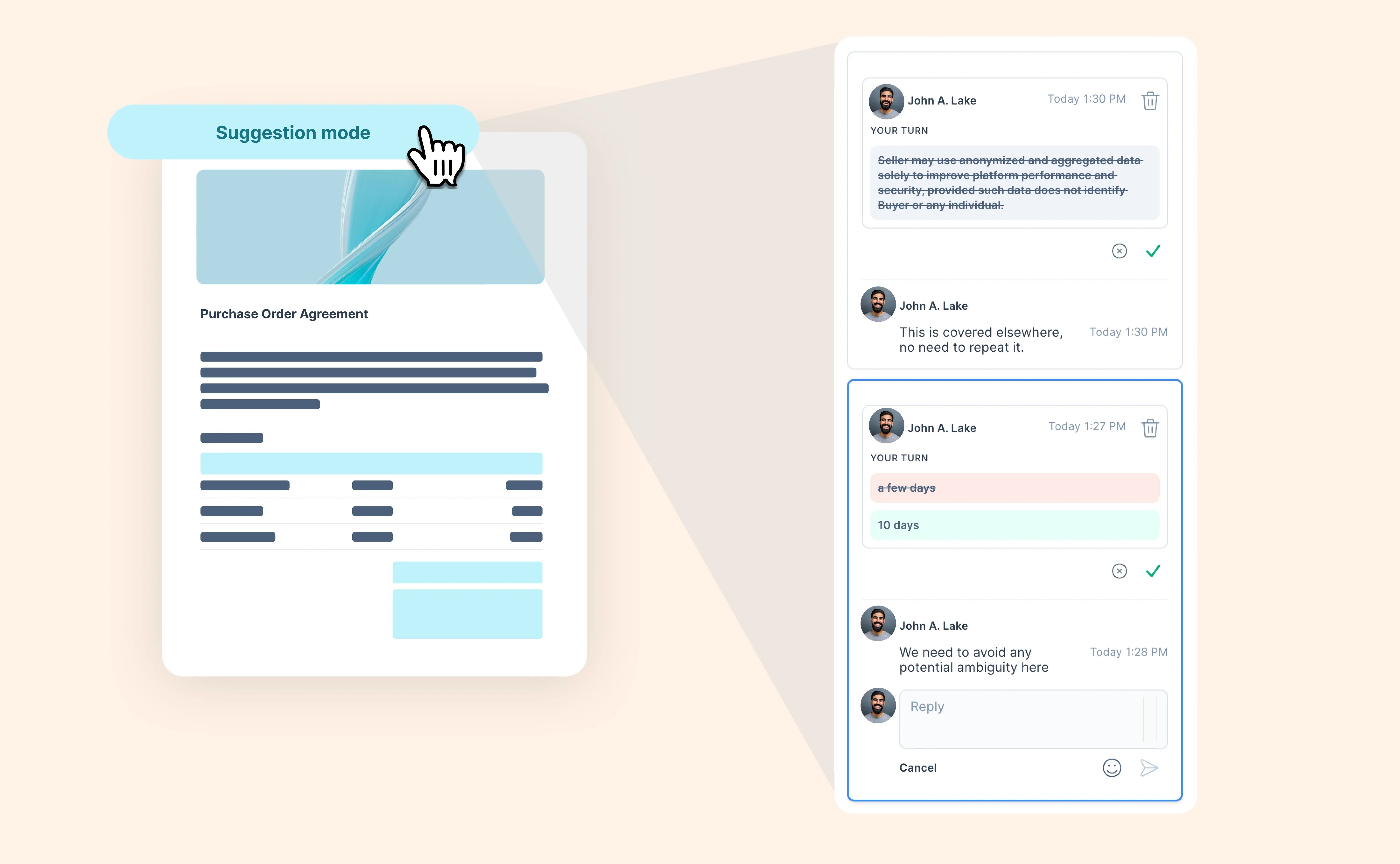 Review contracts with your team, separate from your buyer