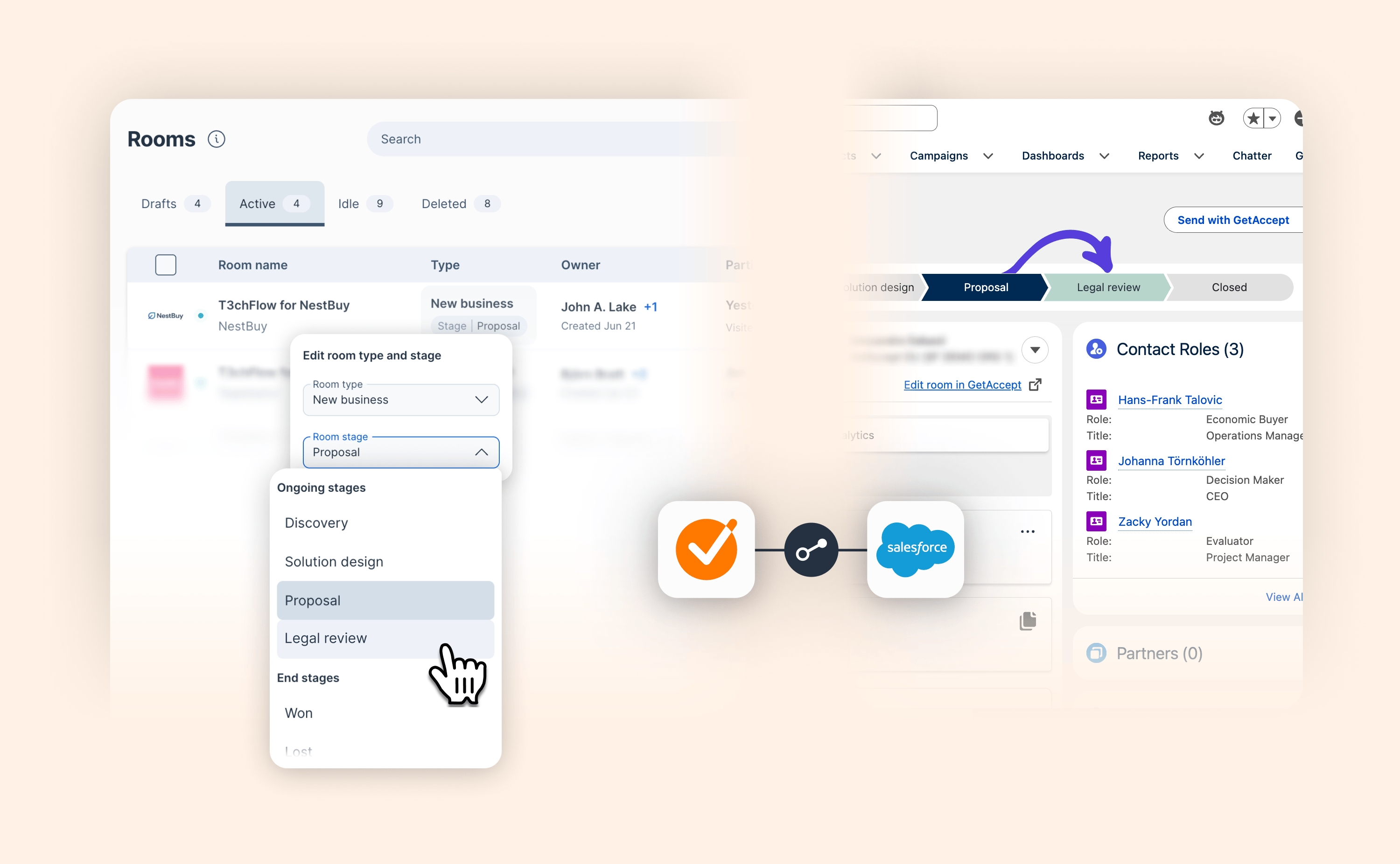 Your Deal Room and Salesforce now agree on where every deal stands