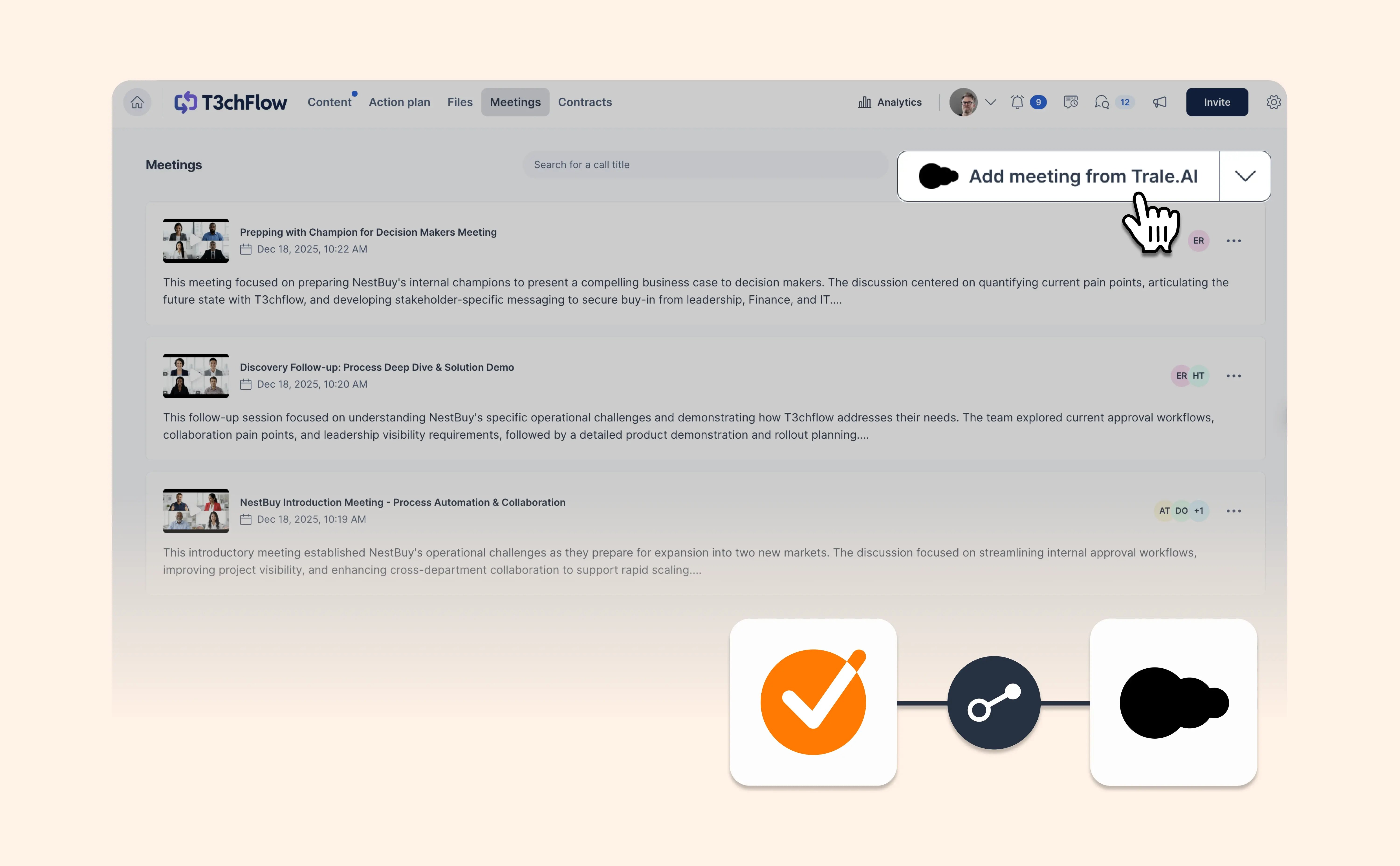 Turn your Trale.ai meetings into sales content