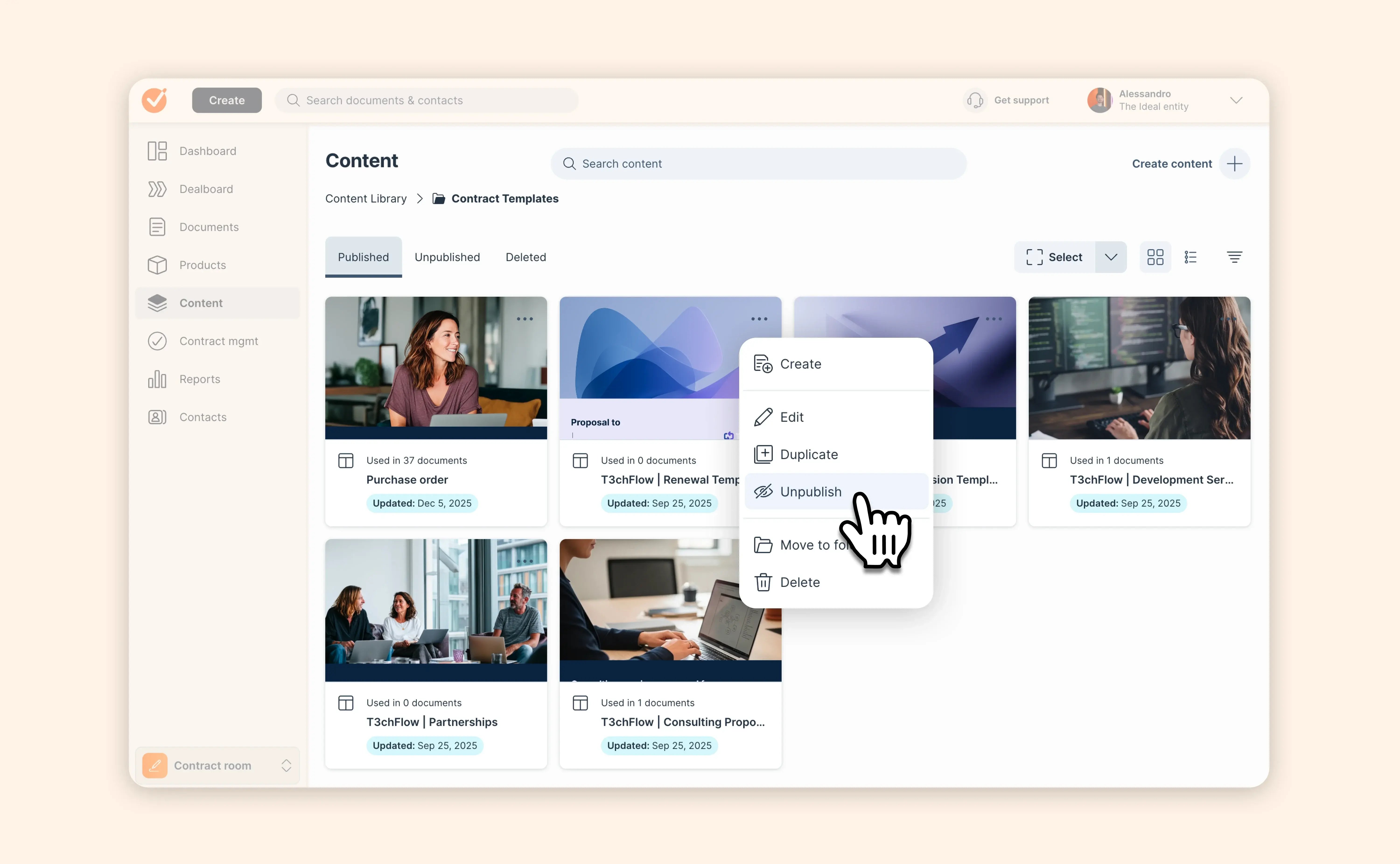 A cleaner Content Library for your Contracts