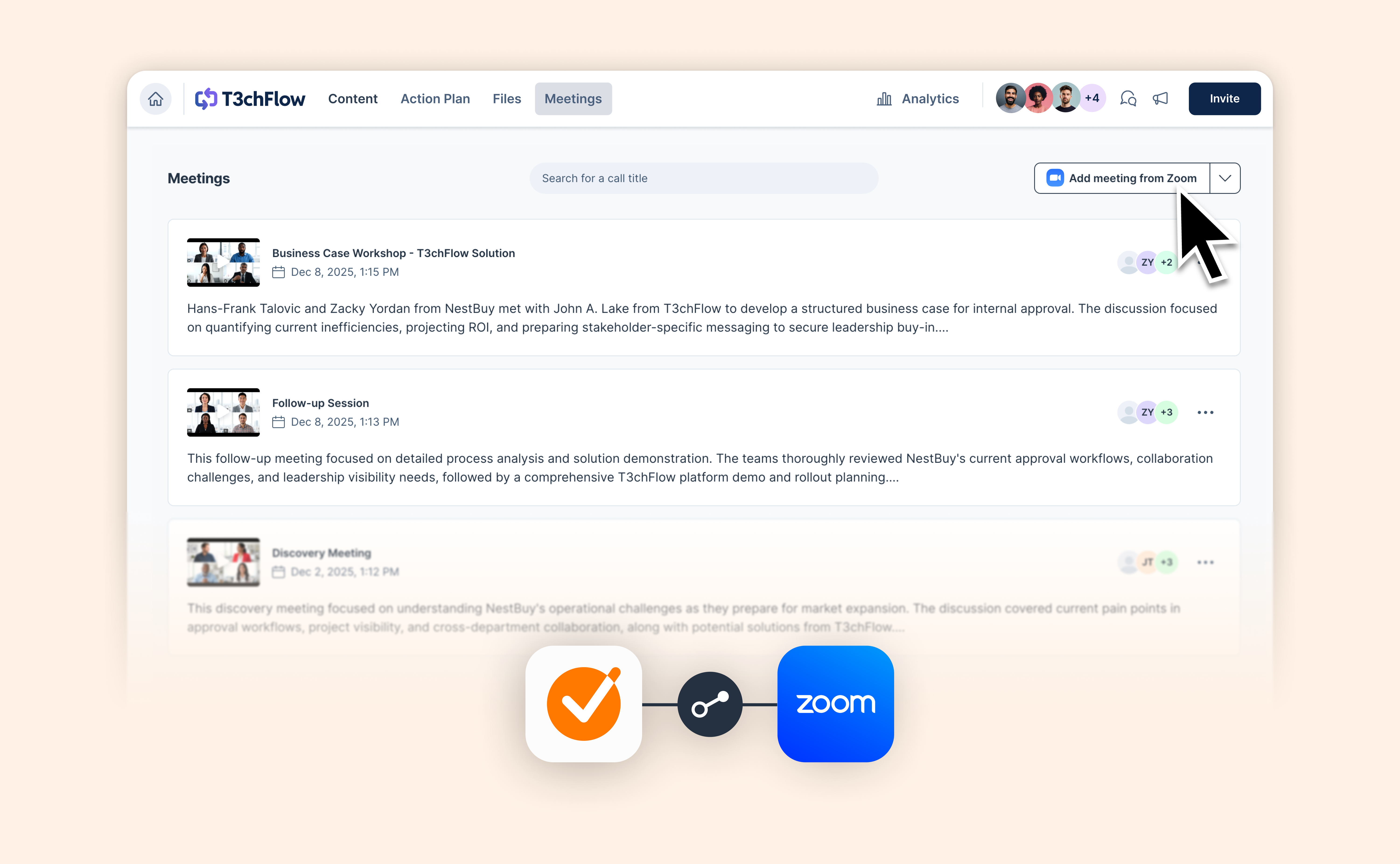 Bring Zoom meeting transcripts into GetAccept
