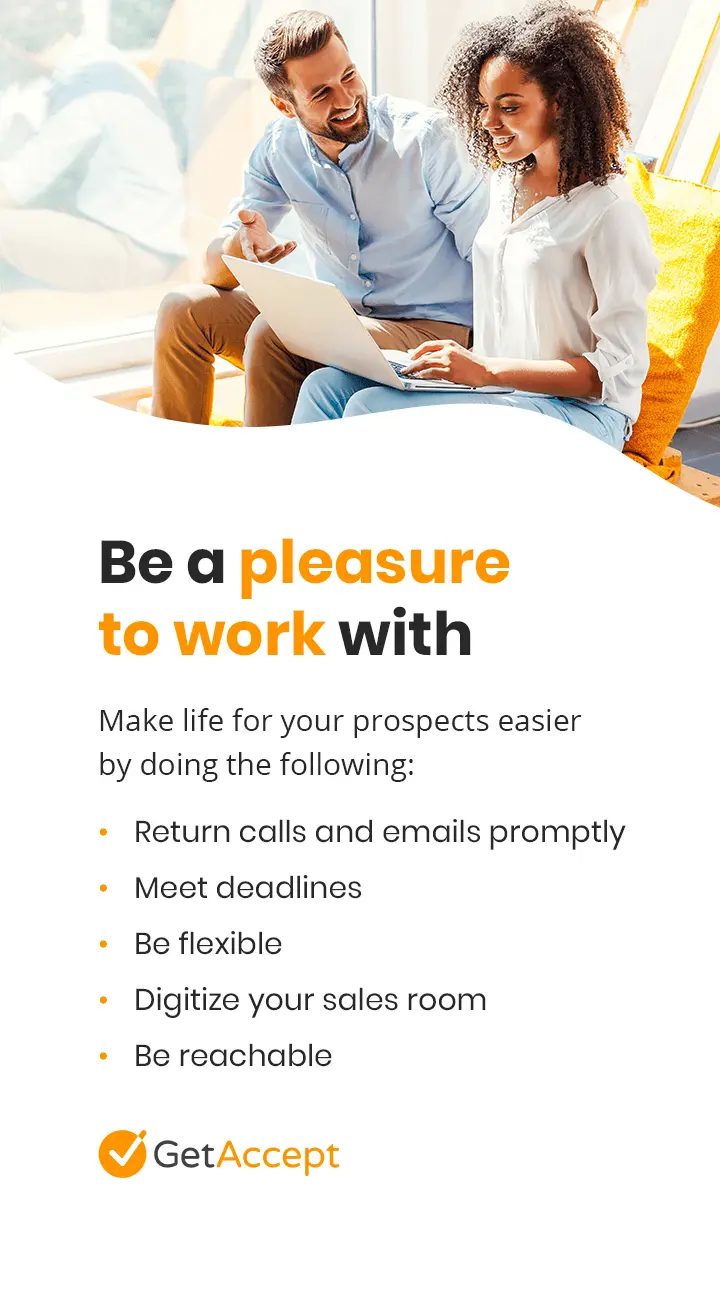 GetAccept infographic: be a pleasure to work with