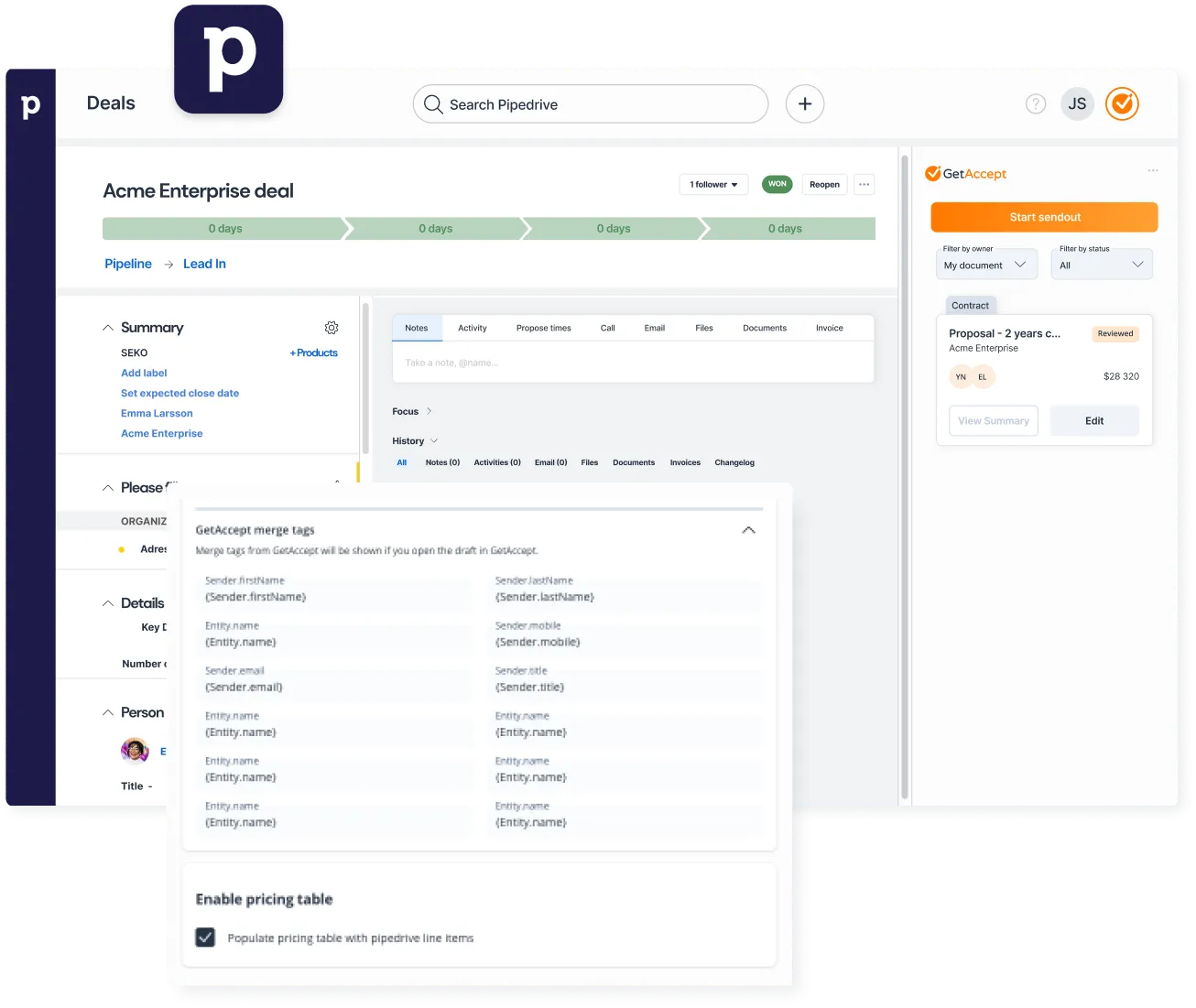 Your Pipedrive CRM = The single source of truth