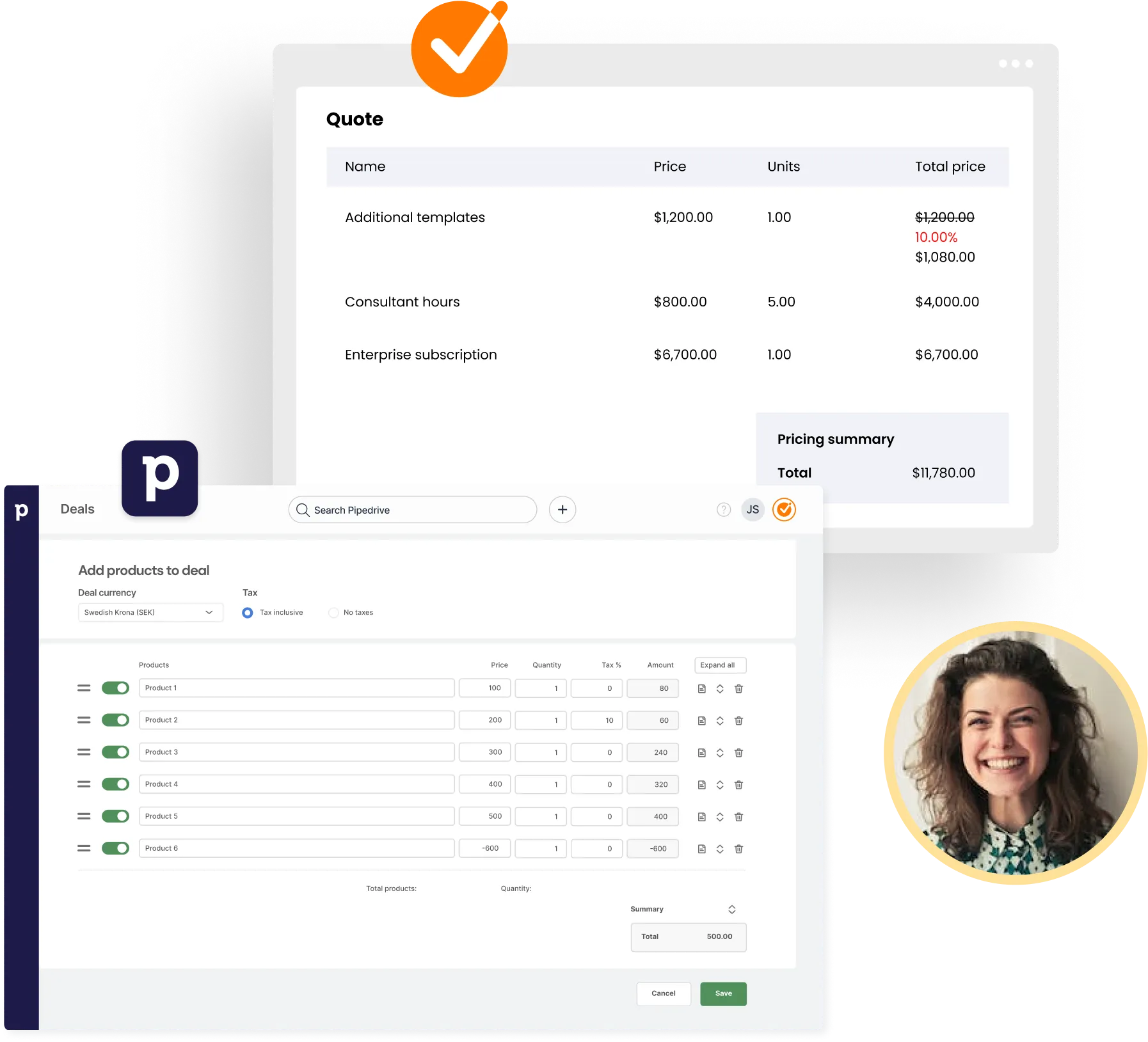 Fast, accurate quote delivery with flexible pricing table
