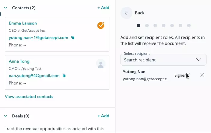 Hubspot internal and external approval roles