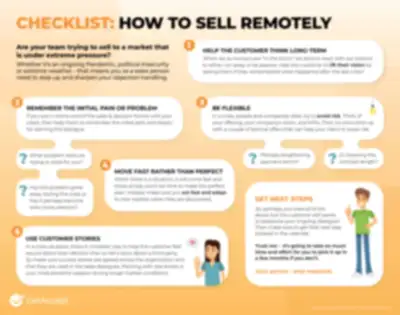 GetAccept infographic: checklist - how to sell remotely