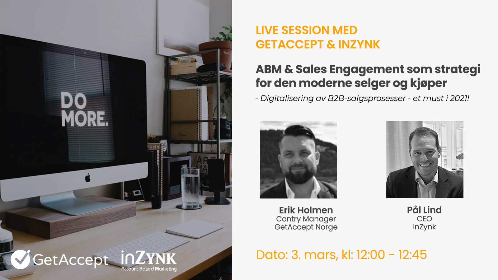 GetAccept webinar: ABM & Sales Engagement som strategi for den moderne selger og kjøper med Inzynk