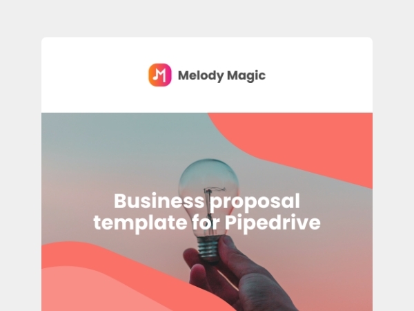 Business proposal template for Pipedrive