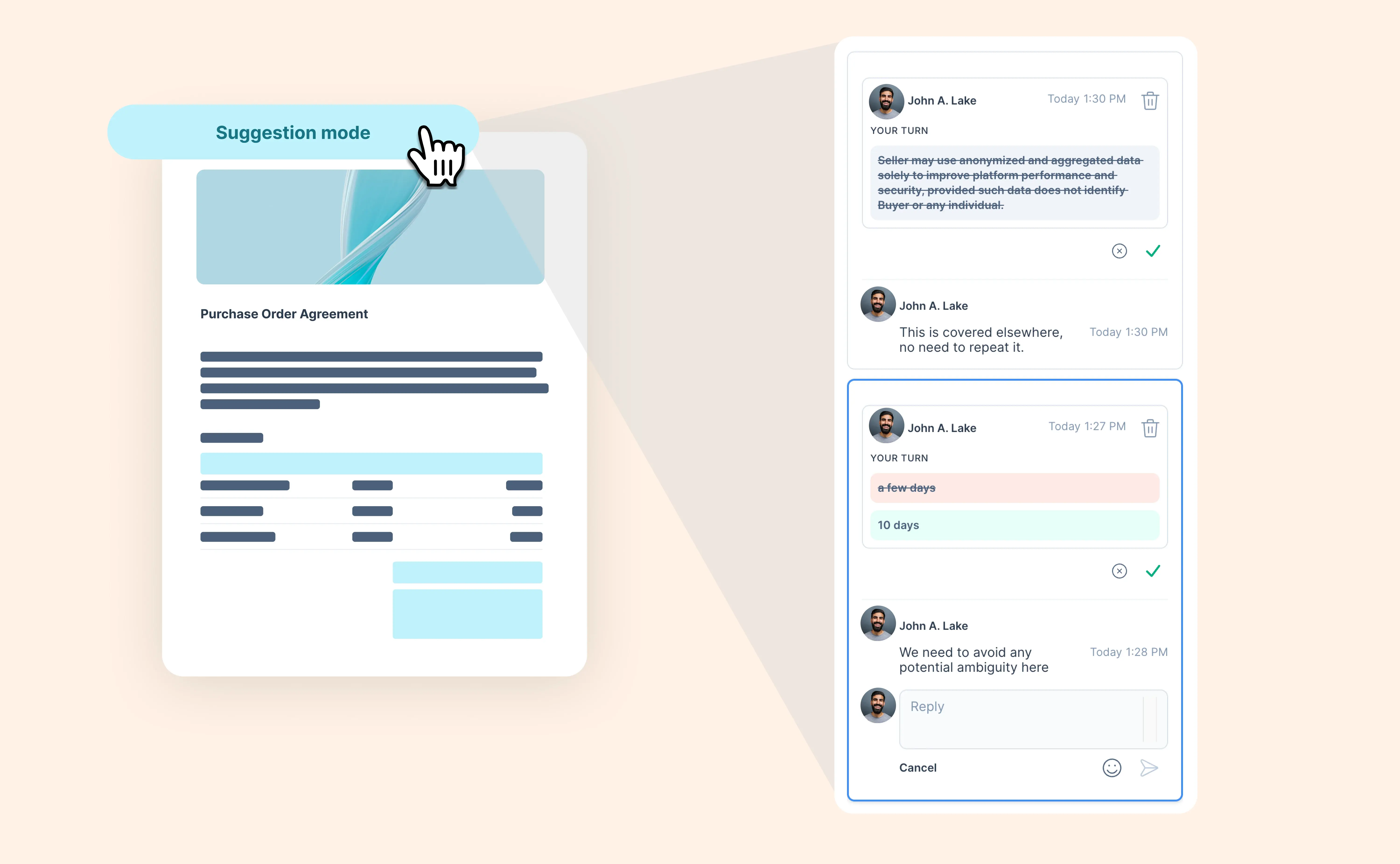 Review contracts with your team, separate from your buyer