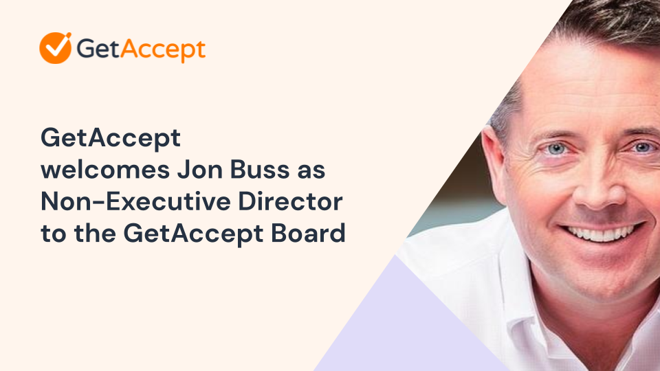 GetAccept welcomes Jon Buss as Non-Executive Director to the GetAccept Board