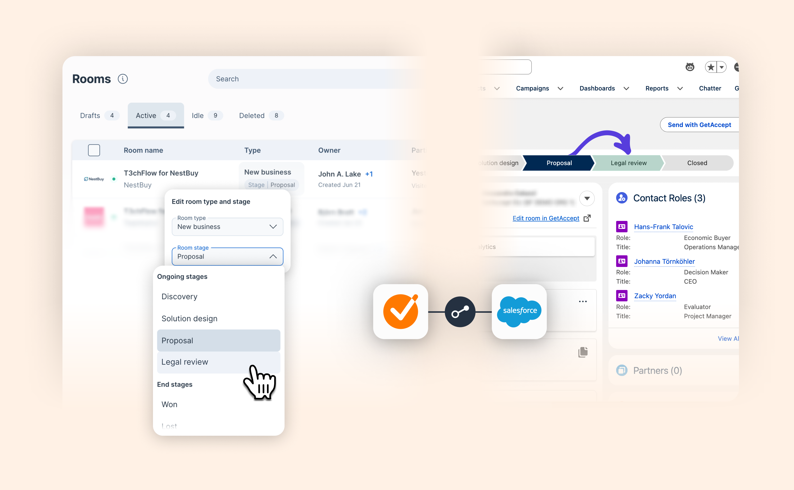 Your Deal Room and Salesforce now agree on where every deal stands
