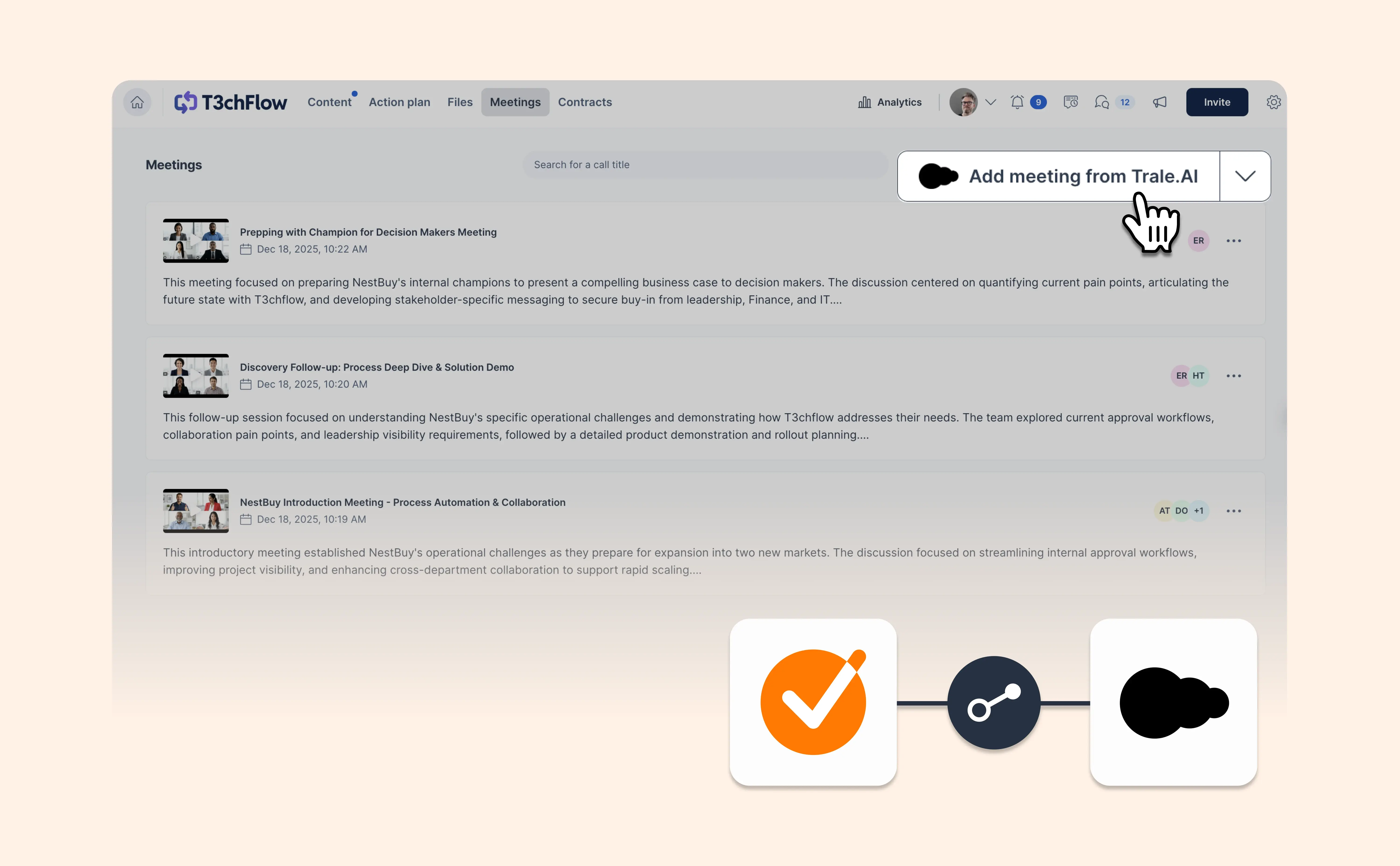 Turn your Trale.ai meetings into sales content