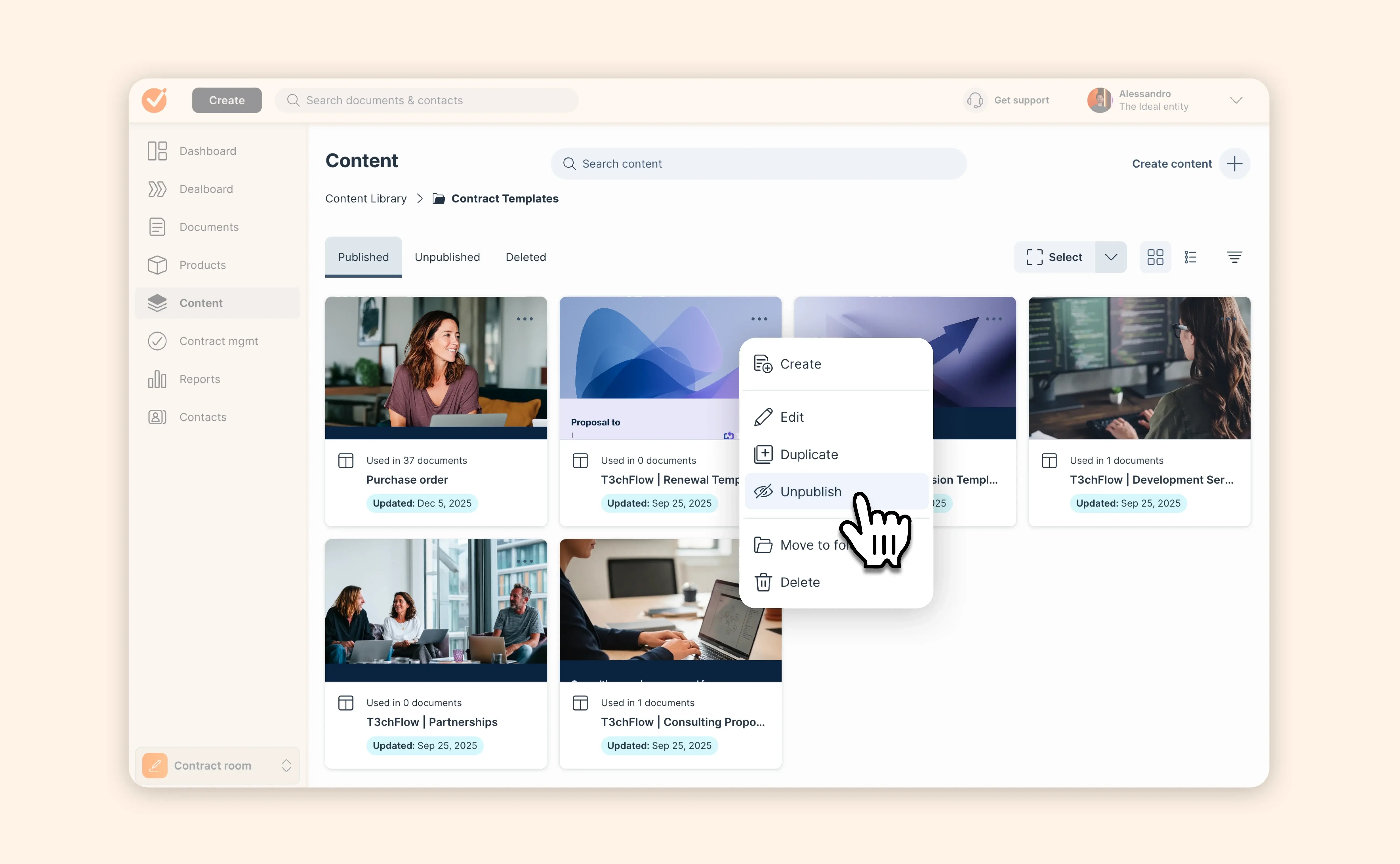 A cleaner Content Library for your Contracts